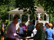 Democratic Town Committee Celebration on Town Green - by Fischer S. Bessi